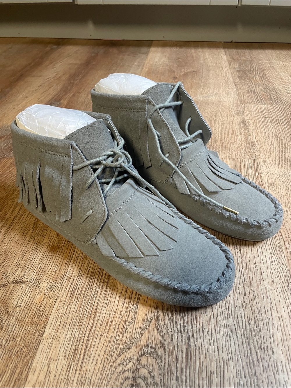 Yosi Samra Gray Suede Fringe Chukka Boots - Picture 13 of 13